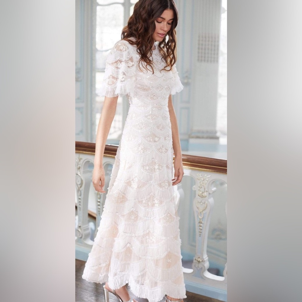 NEEDLE AND THREAD LUNETTE BLOSSOM ANKLE GOWN SIZE 0